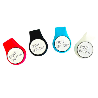 Color variants of the fold-over magnetic golf ball marker by Golf Garter.
