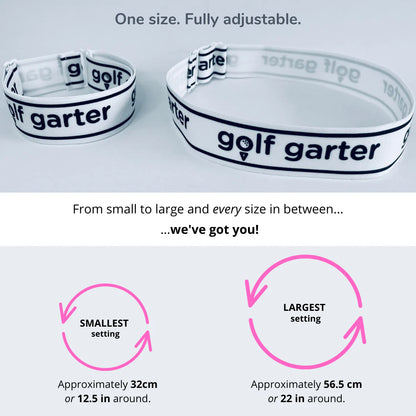 Golf Garter sizing guide.